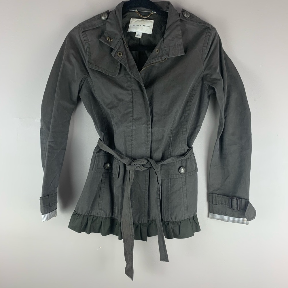 Banana Republic Olive Structured Utility Jacket XS - Picture 2 of 8